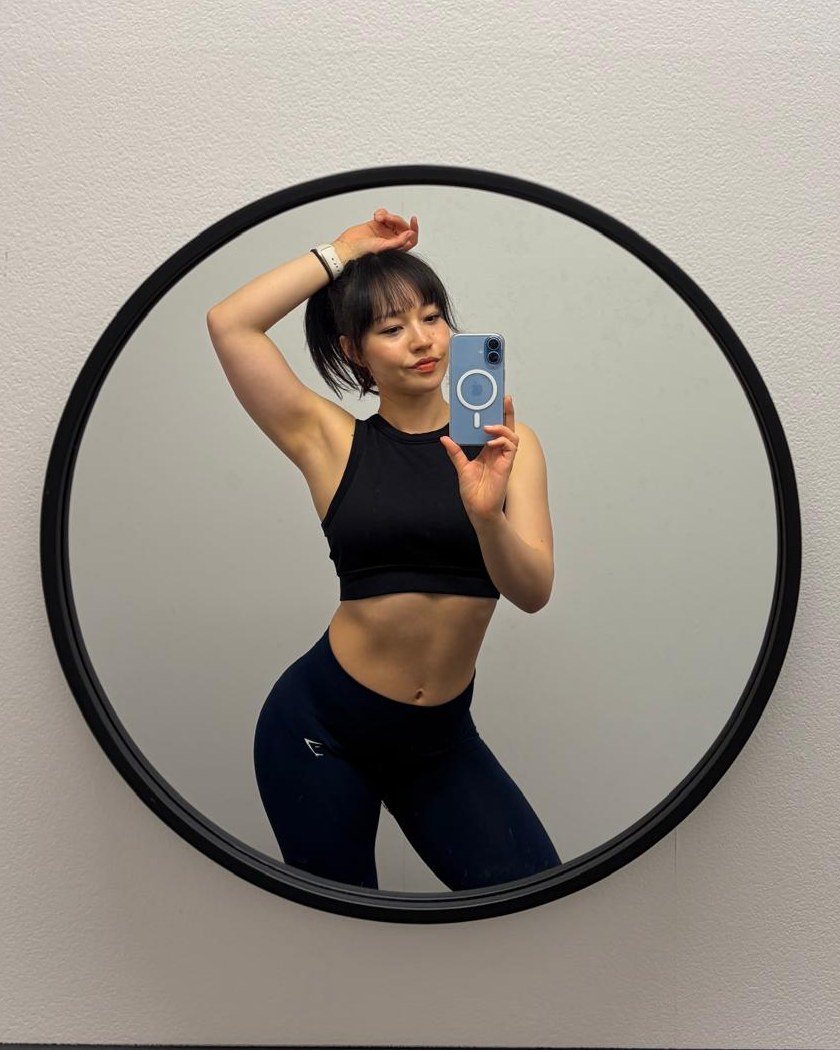 Emily in training clothes